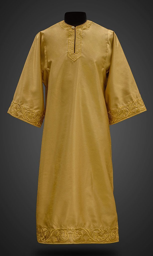 Dechani Altar Servers Tunics - Gold with Gold Embroidery - Image 3