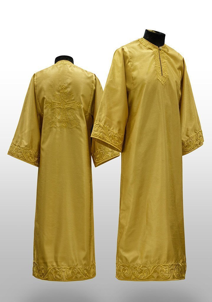 Dechani Altar Servers Tunics - Gold with Gold Embroidery