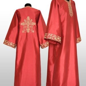 Dechani Altar Servers Tunics - Burgundy with Gold Embroidery