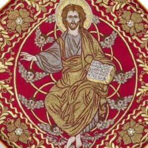 Christ Angel Chelije Epigonation - Burgundy with Gold Embroidery
