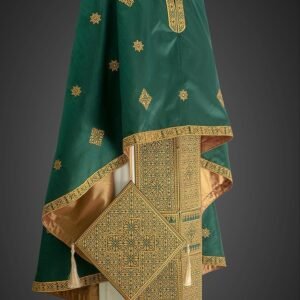 Piva Priest Ready to Wear Vestment - Emerald with Gold Embroidery